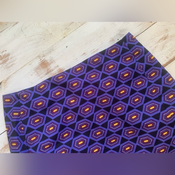 KATE SPADE Saturday Mini Skirt straight cotton blend sz 6 abstract retro NWOT - Picture 3 of 9